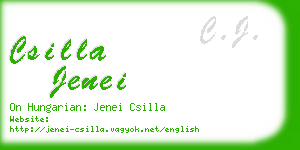 csilla jenei business card